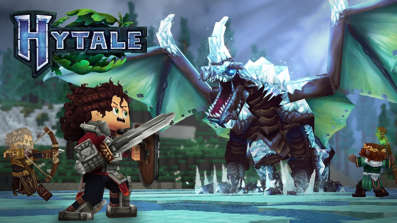Hrdinové Hytale bojují s ledovým drakem